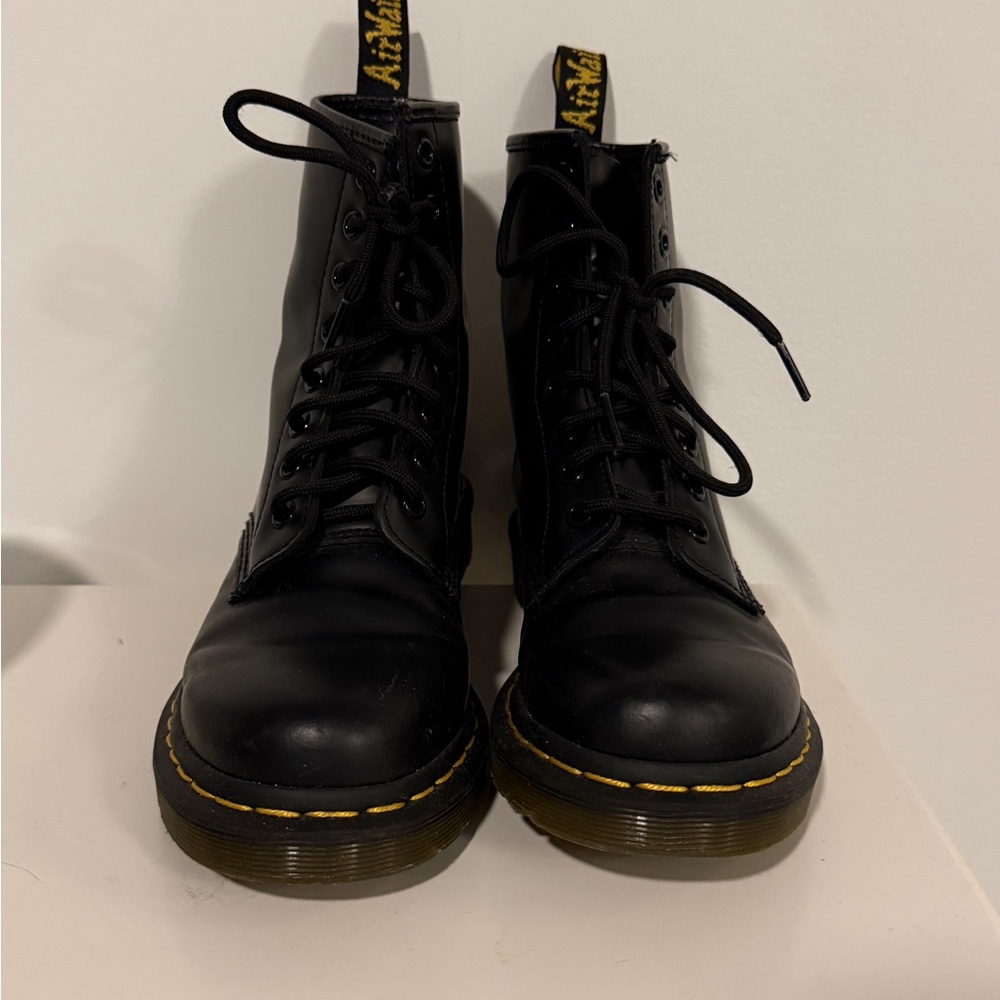 Dr. Martens Black Leather Boots - Picture 3 of 9